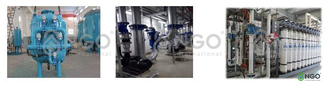 Various filtered solutions for the cooling system with different water qualities after treatment, depending on the characteristics of each factory