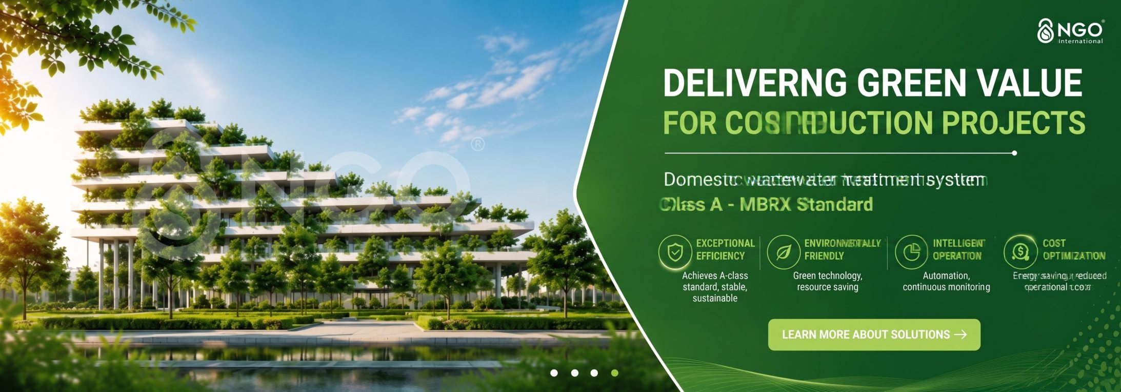 Green tiered building – Class A domestic wastewater treatment system using MBRX technology