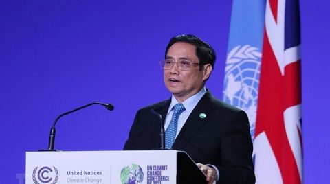 Thủ tướng Phạm Minh Chính phát biểu tại Hội nghị Thượng đỉnh khí hậu trong khuôn khổ Hội nghị lần thứ 26 các Bên tham gia Công ước khung của Liên hợp quốc về Biến đổi khí hậu (COP27)