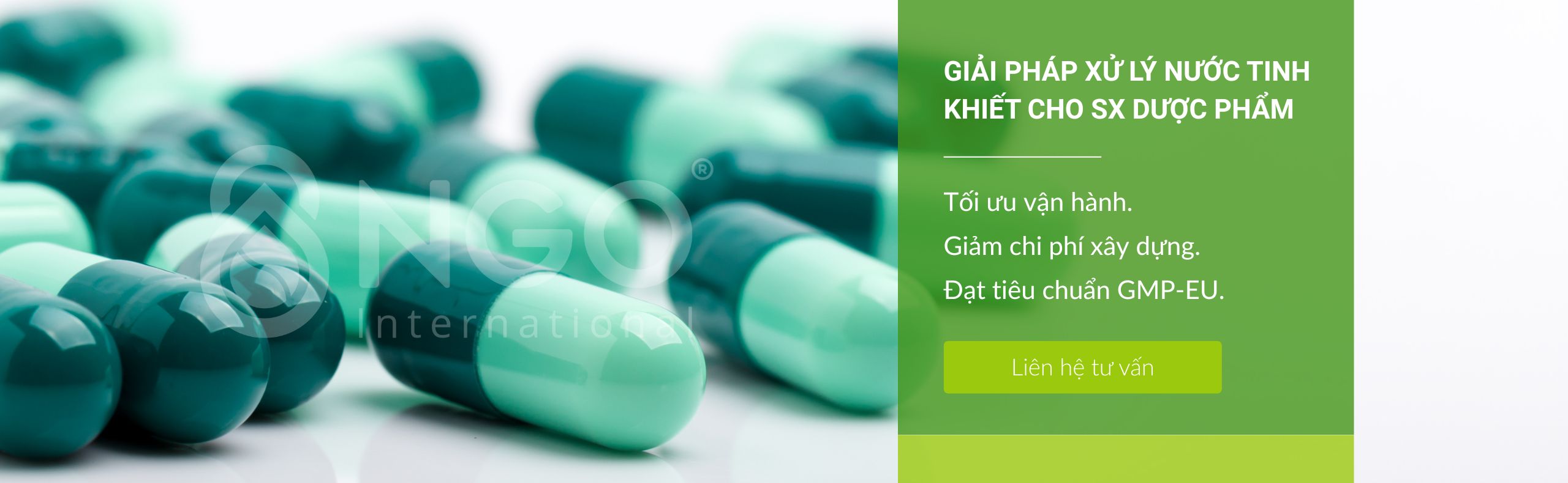 XỬ LÝ NƯỚC TINH KHIẾT CHO DOANH NGHIỆP DƯỢC PHẨM - THEO CHUẨN GMP EU